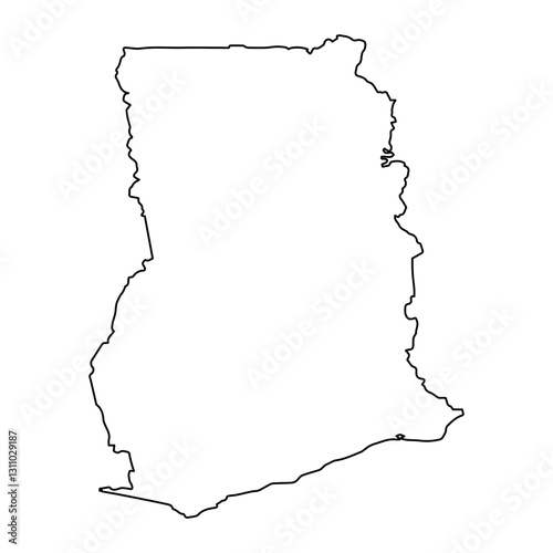 Sleek Ghana Outline Minimal...