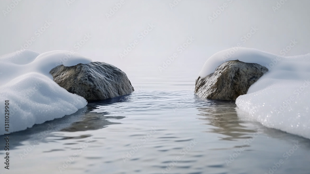 Fototapeta premium ice on the river