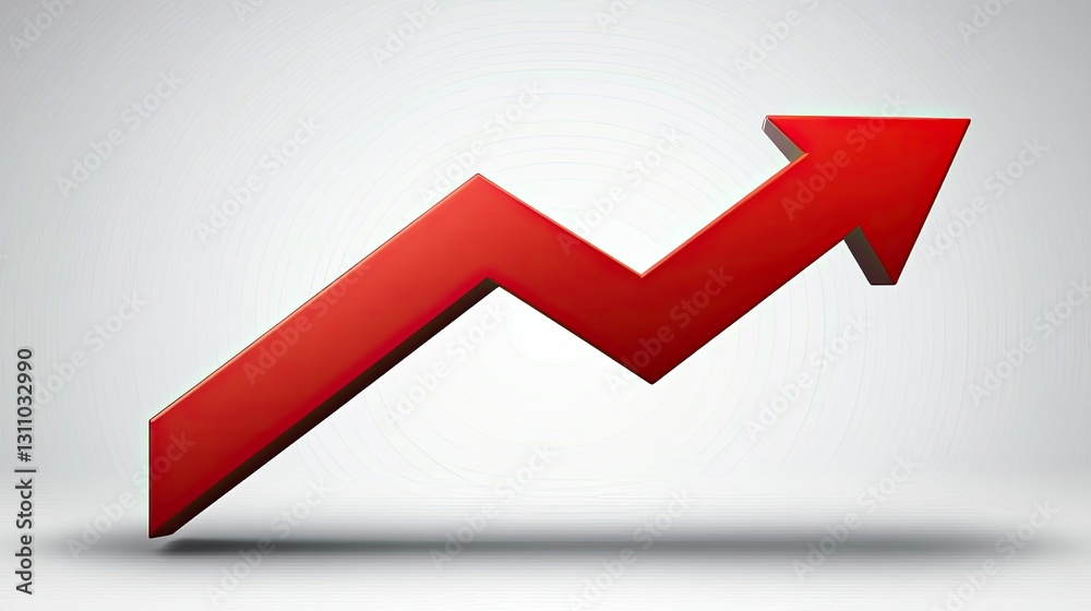 A simple upward arrow graph representing business growth, with empty space on both sides to add text or branding. A simple upward arrow graph representing business growth, with empty space on both sides to add text or branding.