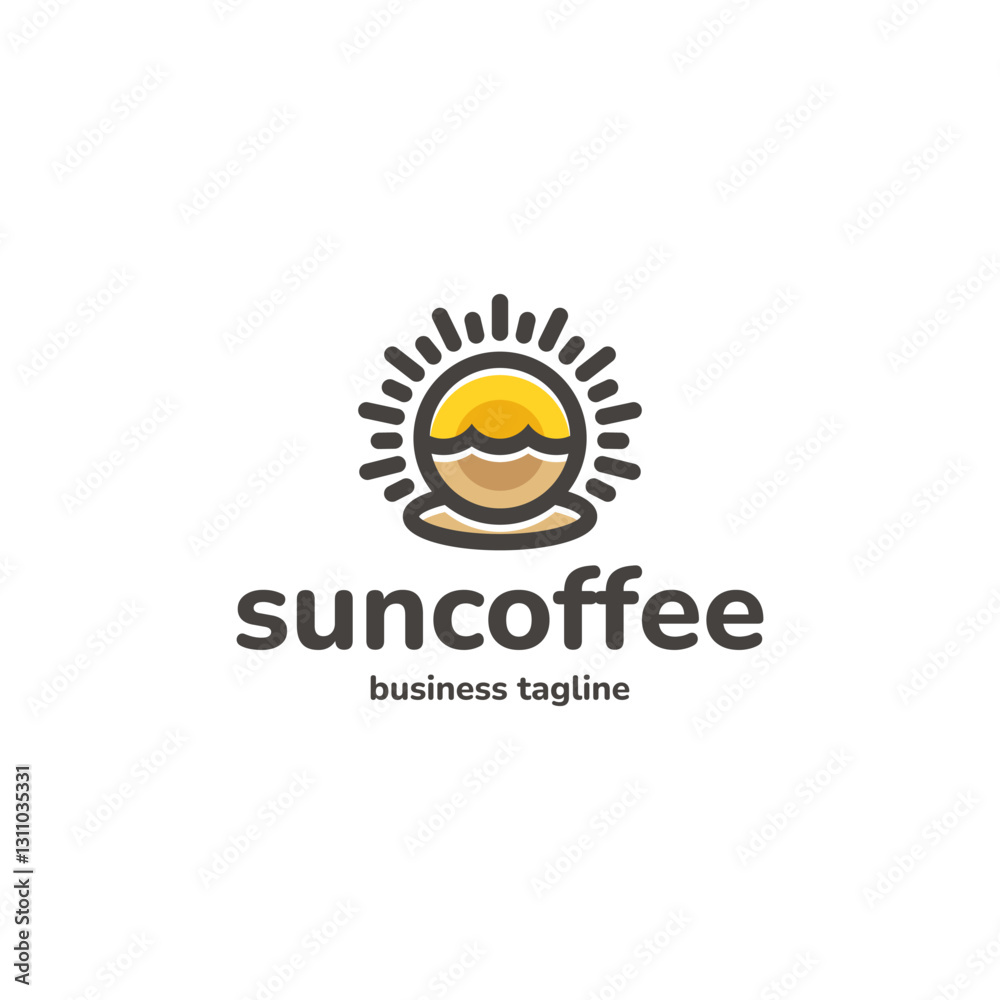 Fototapeta premium summer coffee logo vector