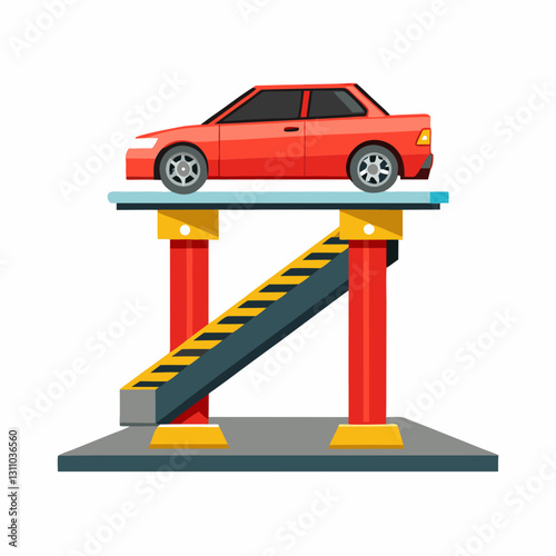 dynamic car lift platform with sharp edges