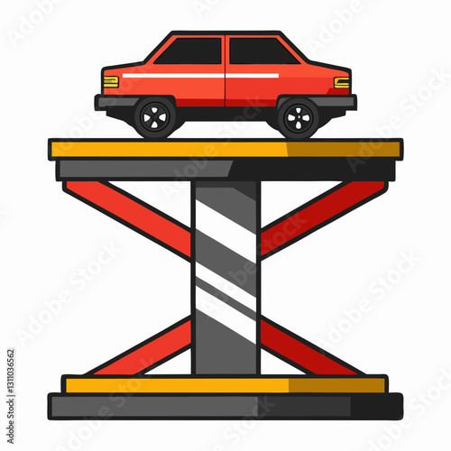 dynamic car lift platform with sharp edges