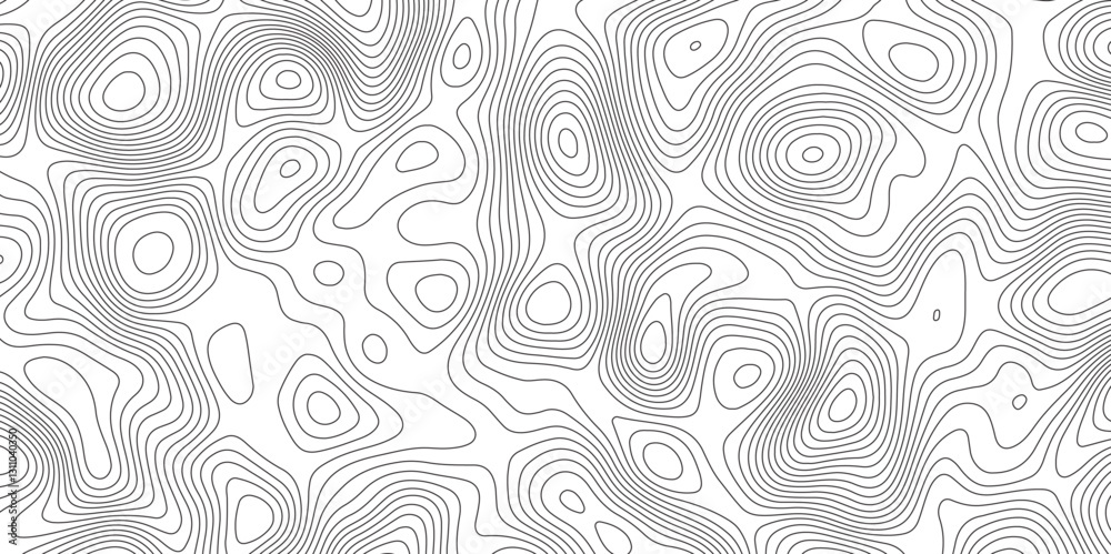 Abstract topographic contours map background. Topographic map and landscape terrain texture grid. Modern design with White background with topographic wavy pattern design. Black-white background. Abstract topographic contours map background. Topographic map and landscape terrain texture grid. Modern design with White background with topographic wavy pattern design. Black-white background.