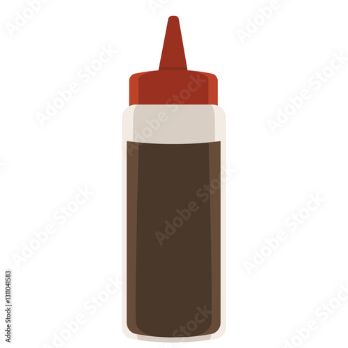 Illustration of bottle of ketchup