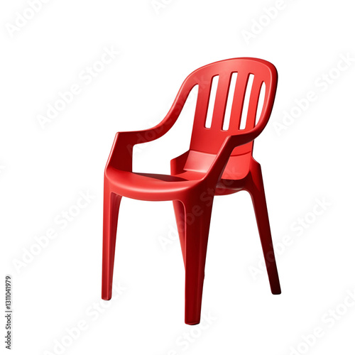 red plastic chair