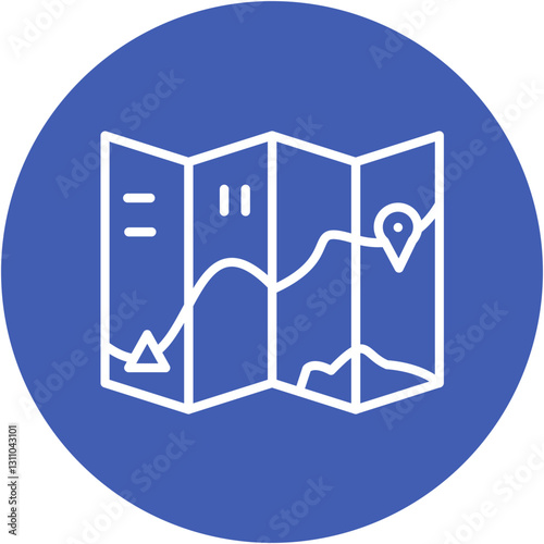 Climbing Map Icon