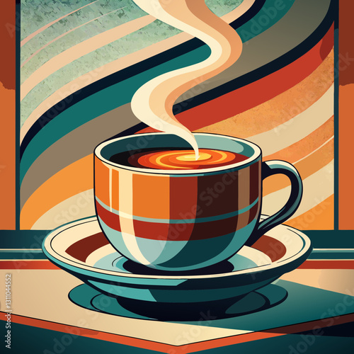 Retro coffee cup symbols