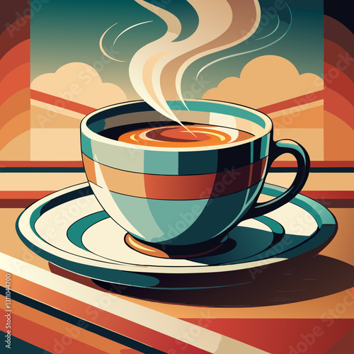 Retro coffee cup symbols