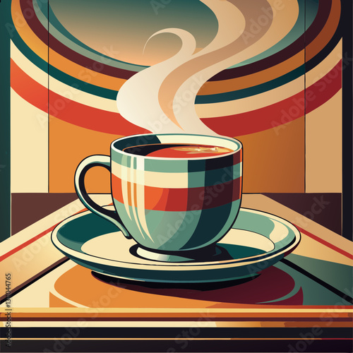 Retro coffee cup symbols