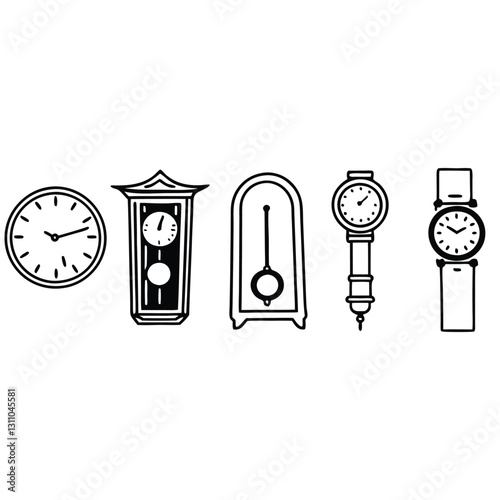 vector illustration of a clock