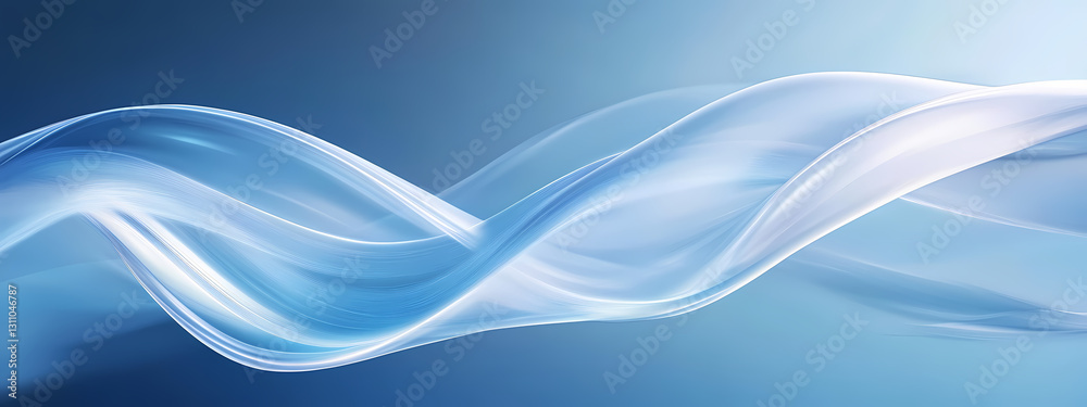 Futuristic Flow of Digital Silk in Light Blue Futuristic Flow of Digital Silk in Light Blue