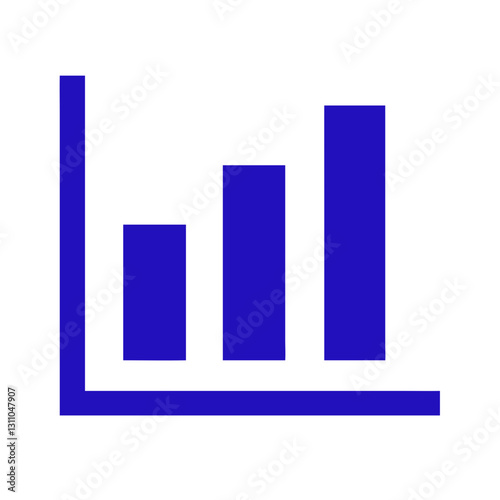 Bar chart showing growth trend in blue color style for financial insights and business reports