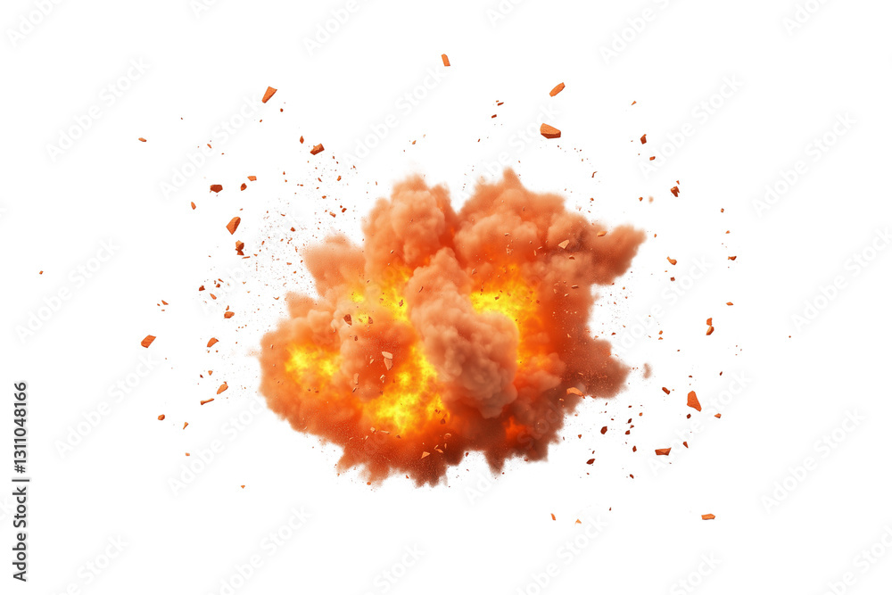 custom made wallpaper toronto digitalPhotograph of a fiery explosion, isolated on Transparent PNG format Background.
