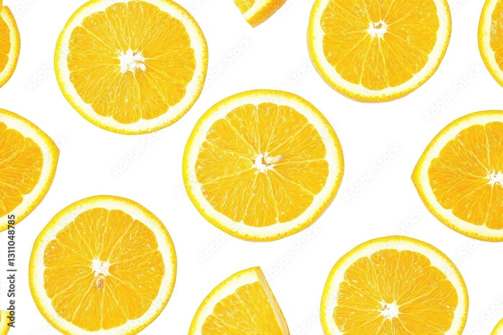 Orange slices on white background Orange slices on white background