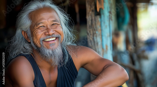  Modern Love, Timeless Feelings- A side-profile shot, his laughter frozen in a moment of joy. Working for the benefit of people and the welfare of society.