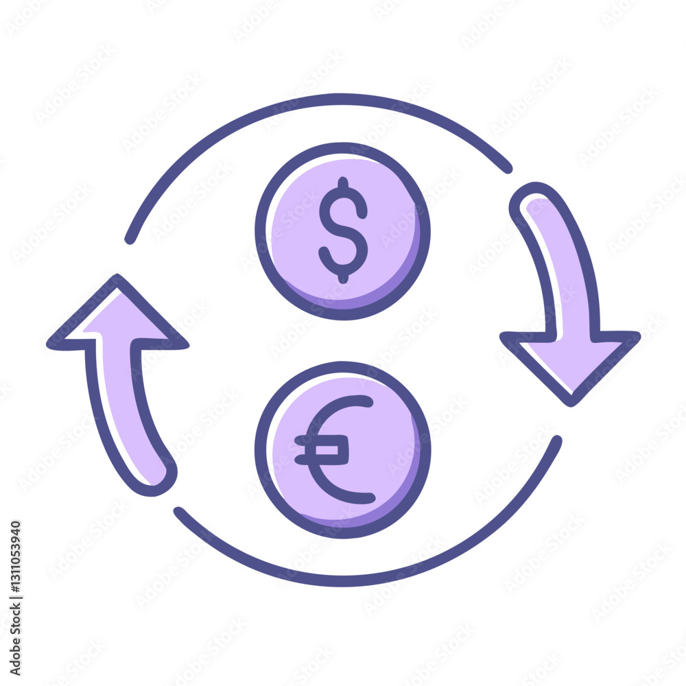 Currency Exchange Icon for Forex Trading, Banking, and International Financial Transactions Currency Exchange Icon for Forex Trading, Banking, and International Financial Transactions