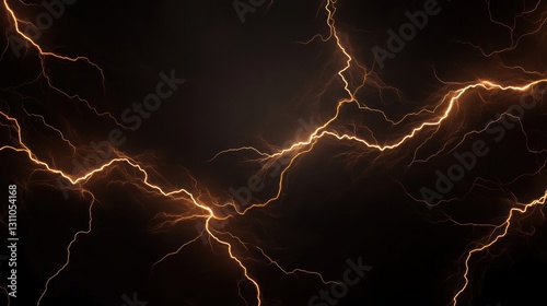 Lightning bolts illuminate the dark sky, creating a dynamic comic book backdrop Generative AI