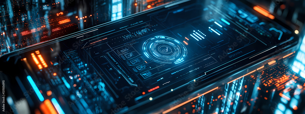 Fototapeta premium Cybersecurity and Digital Protection on Mobile Device