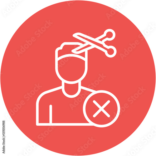 No Hair Cutting Icon