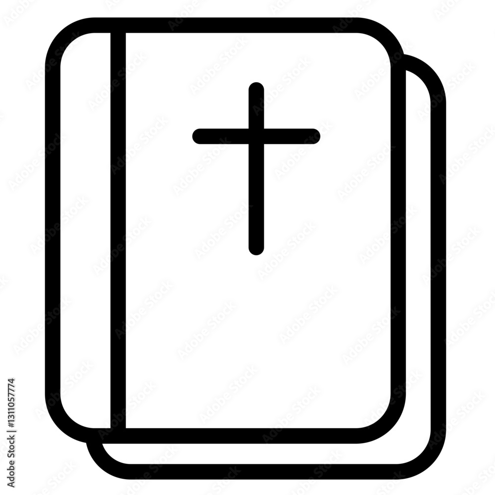 Obraz premium Bible Book Easter Line Icon