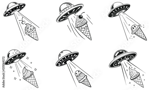 Hand drawn miscellaneous doodle illustration