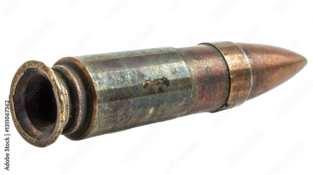 old rusty bullet isolated on white background old rusty bullet isolated on white background