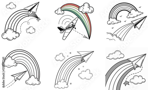 Hand drawn miscellaneous doodle illustration