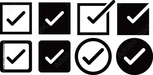 チェック アイコン セット / Check Mark Icons – OK・完了・確認のシンボル