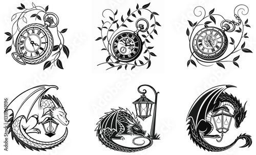 Hand drawn miscellaneous doodle illustration