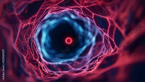 Vibrant digital illustration of intricate cell structure showcasing colorful patterns and immersive details stunning