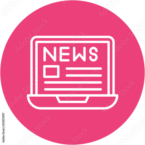 Laptop and News Icon
