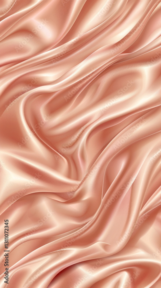 A beautiful background features smooth peach fuzz fabric with folds, texture, and pattern, presenting an elegant light brown silk cloth in natural color for design, cover, or presentation. A beautiful background features smooth peach fuzz fabric with folds, texture, and pattern, presenting an elegant light brown silk cloth in natural color for design, cover, or presentation.