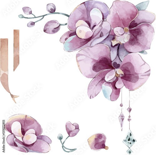 pink orchid flowers