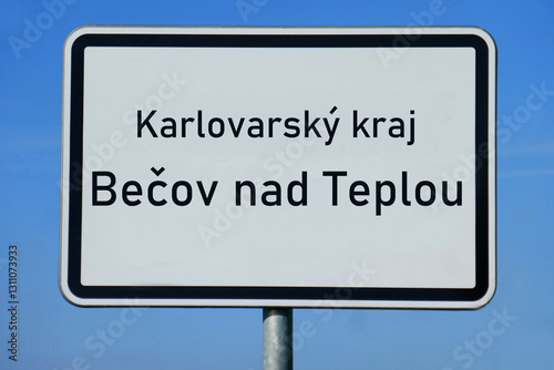 Ortsschild Karlovarský kraj Bečov nad Teplou photo