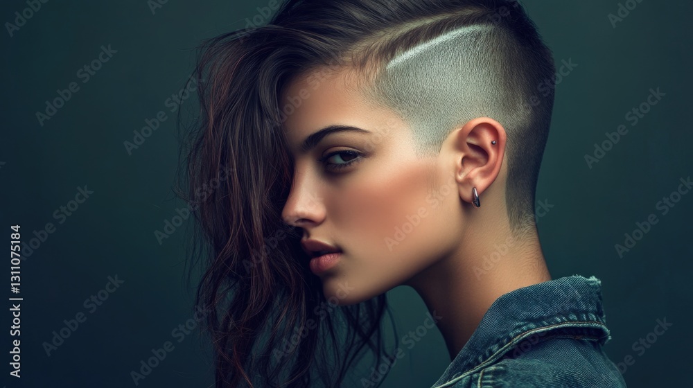 Fototapeta premium Woman with edgy hairstyle