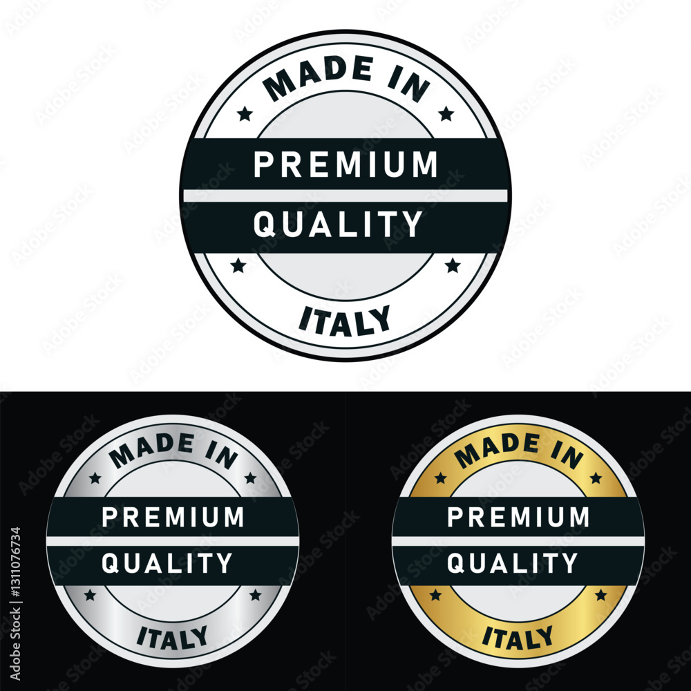 Obraz premium Made in Italy Make in Italy Organic Genuine Seal Tag Stamp Badge