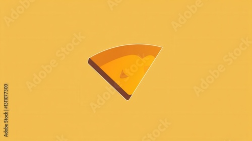 Free Download Playful minimalist pizza slice logo design featuring warm yellow orange cheese on a flat background - GFXLoad