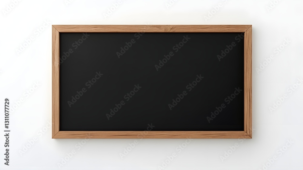 Square Black Chalkboard with Light Wood Frame Square Black Chalkboard with Light Wood Frame