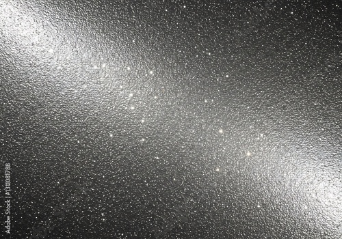 Silver Sparkle Texture Brightly Lit Diagonal Gradient. AI Generated