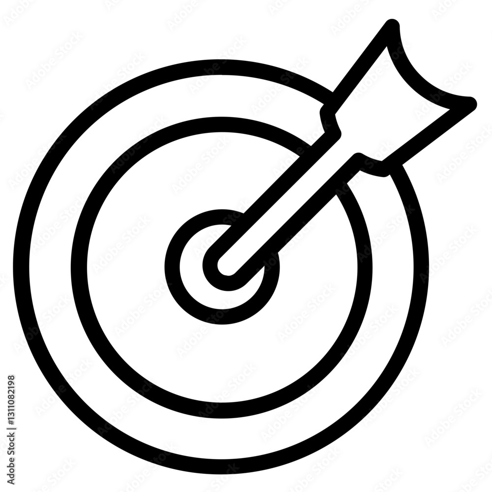 Aim Arch Arrow Line Icon Aim Arch Arrow Line Icon