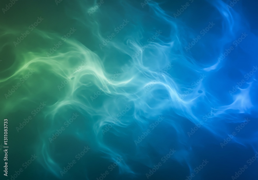Abstract swirling teal blue green light design. AI Generated Abstract swirling teal blue green light design. AI Generated
