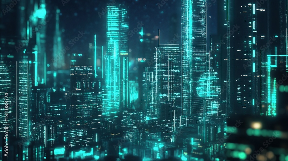 Futuristic Urban Landscape with AI Driven Energy Management System Futuristic Urban Landscape with AI Driven Energy Management System