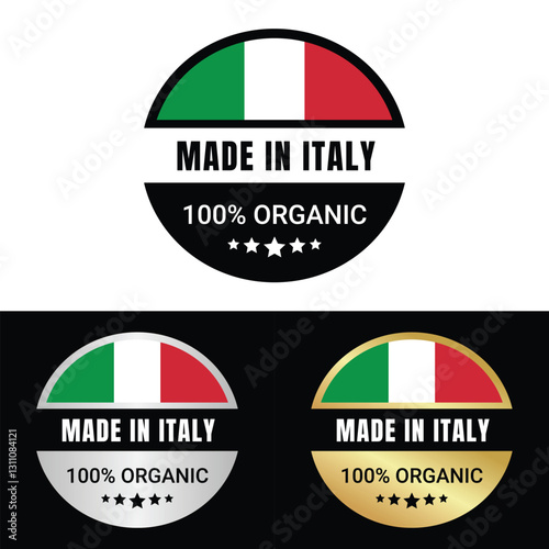 Made in Italy Make in Italy Organic Genuine Seal Tag Stamp Badge