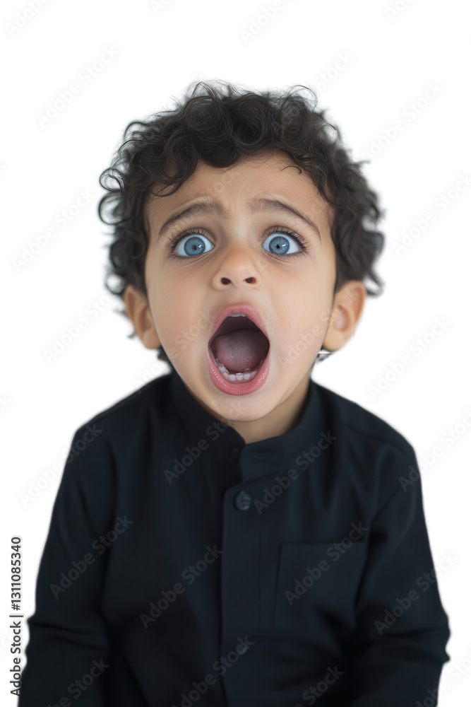 Child expressing surprise with open mouth on white background, emotion, youth, innocent, playful, childhood, laughter, shock, candid moment, expression, cute boy. Child expressing surprise with open mouth on white background, emotion, youth, innocent, playful, childhood, laughter, shock, candid moment, expression, cute boy.