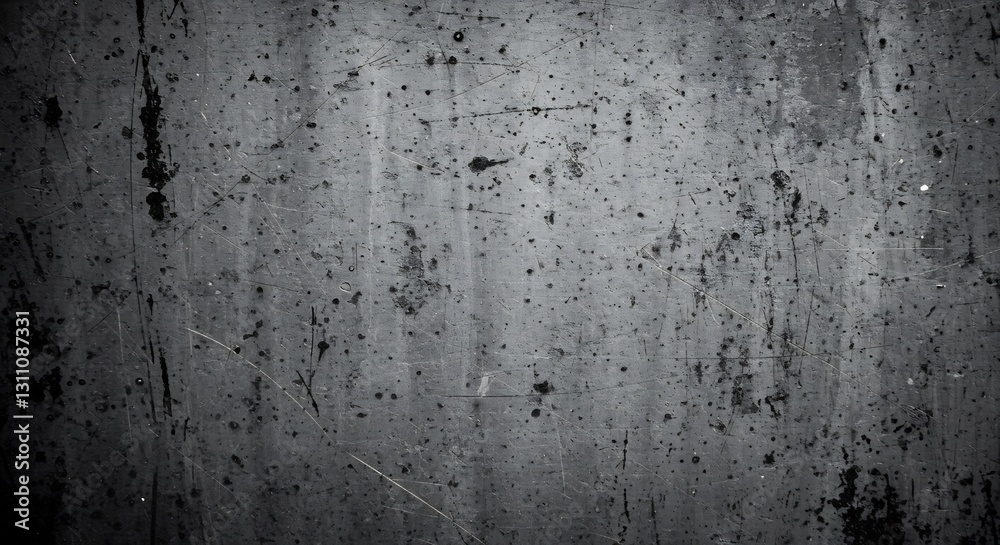 Obraz premium Dark Gray Textured Metal Surface Background. AI Generated