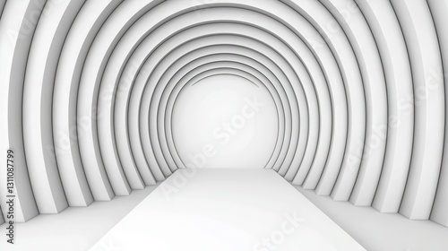 Wallpaper Mural Modern Minimalist Tunnel Design with Smooth Curved Lines Torontodigital.ca