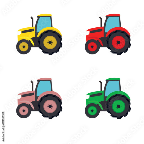 Tractor farming farm vector illustration emoji