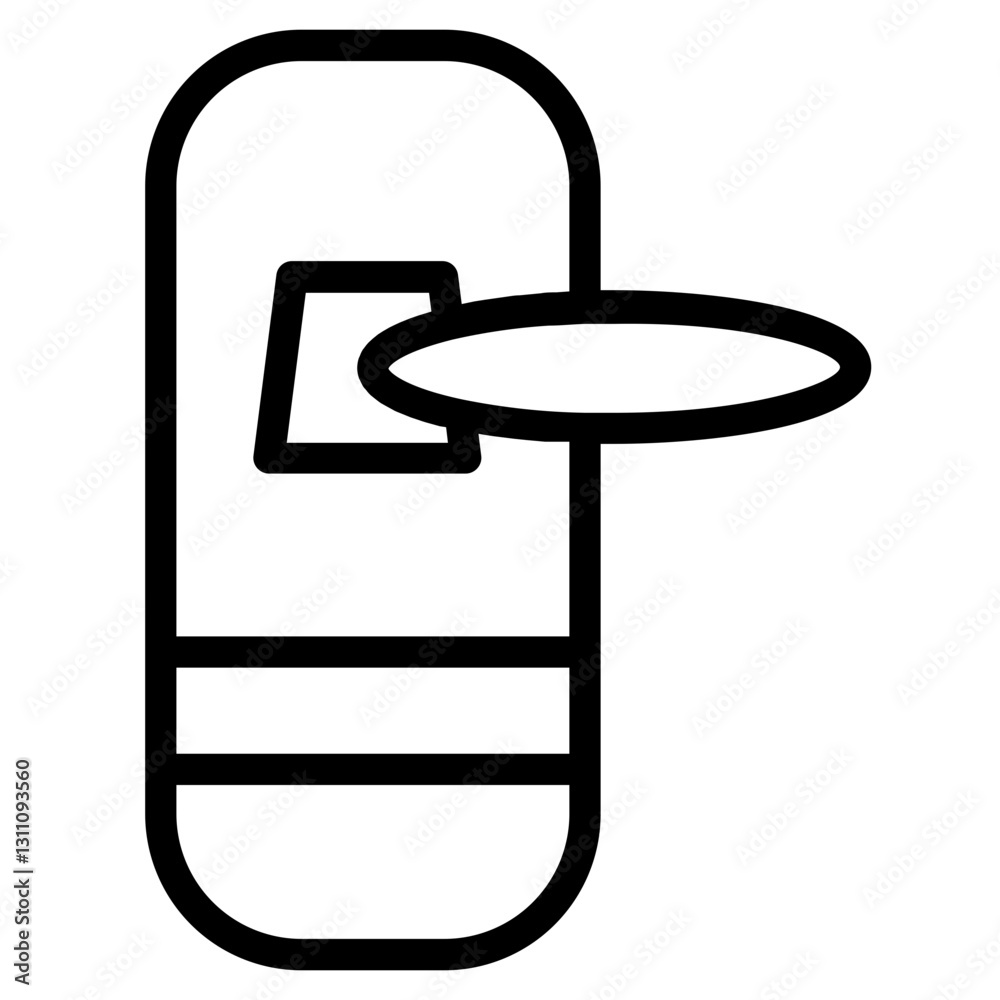 Interior Door Handle Line Icon