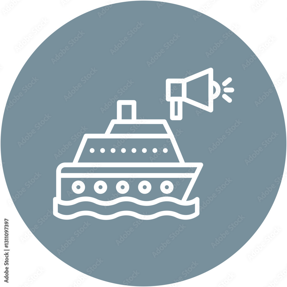 Naklejka premium Ship Horn Icon