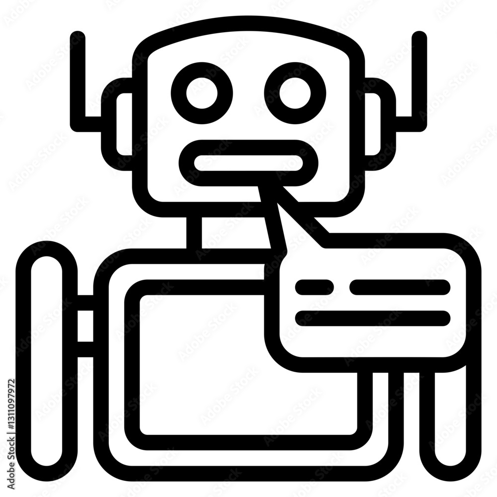 Robot Chat Icon Robot Chat Icon